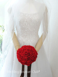 プリザーブドフラワー・メリア赤正面