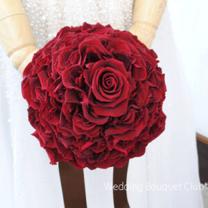 プリザーブドフラワー・メリアブーケ(ワインレッド)