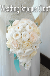 ティファニーブルーリボンのキャスケードブーケ:プリザーブドフラワー キャスケードブーケ:プリザーブドフラワー